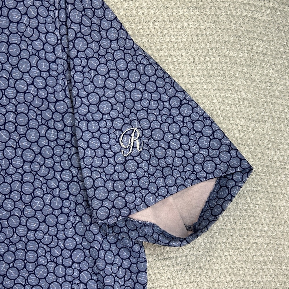 Peter Millar Polo Shirt Mens XL Blue Runner Performance Jersey Summer Comfort - Picture 5 of 16